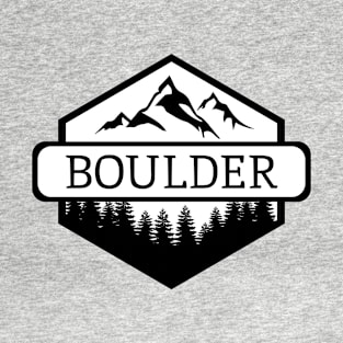 Boulder Colorado Mountains and Trees T-Shirt